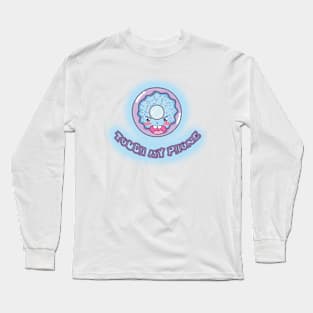 FUNNY DONUT TOUCH MY PHONE, GIFT FOR GIRLFRIEND, BOYFRIEND, WIFE, HUSBAND Long Sleeve T-Shirt